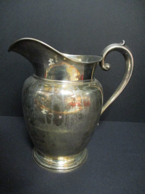 Sterling Silver 4 1/2 Quart Pitcher: 23.0 troy ounces total, Style No.969 with Cross thru Crown hallmark