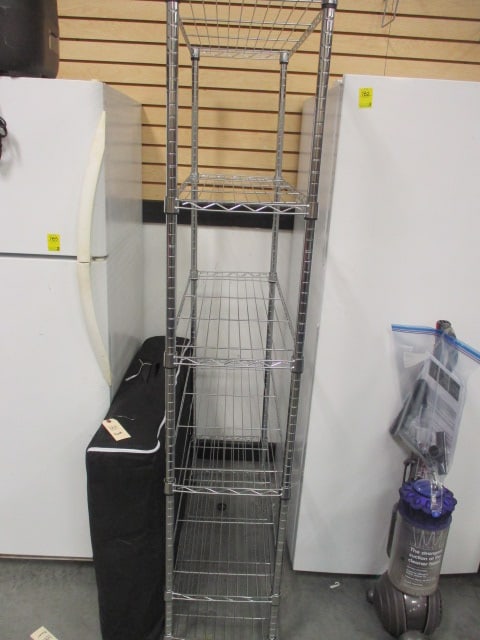 6 Tier Metal Shelf Unit: 36" x 14" x 72 1/2", Local Pickup Only