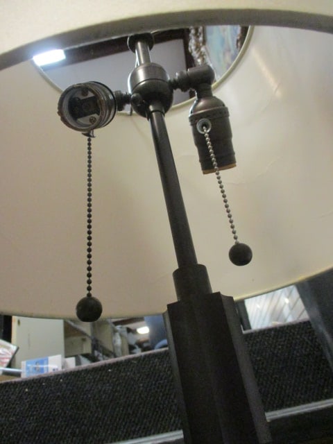 Pair of Bronzed Metal Table Lamps - 4