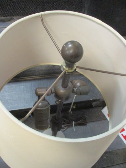 Pair of Bronzed Metal Table Lamps - 5
