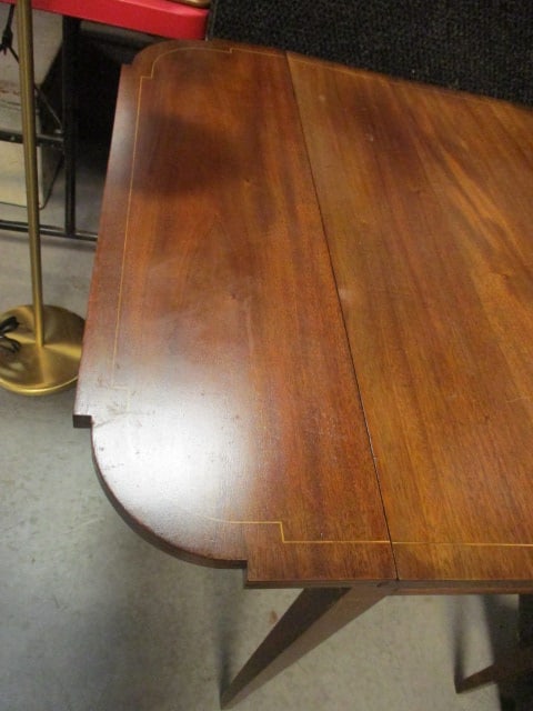 Neoclassical Style Drop Side Accent Table with Drawer - 3