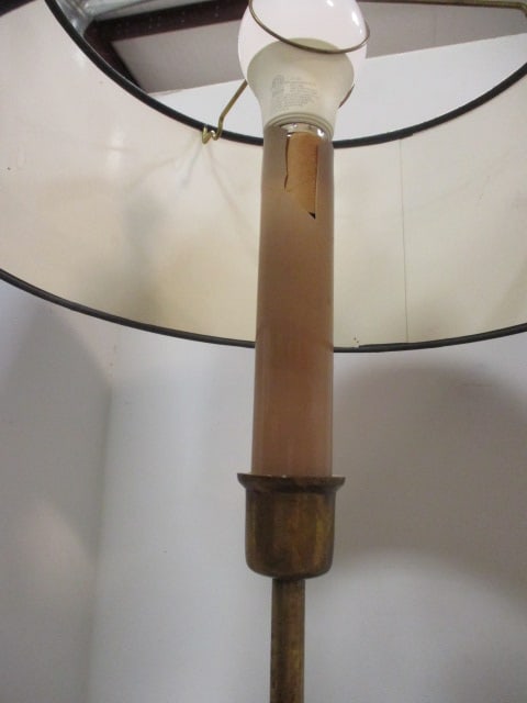 Brass Candle Stick Lamp with Black Shade - 3