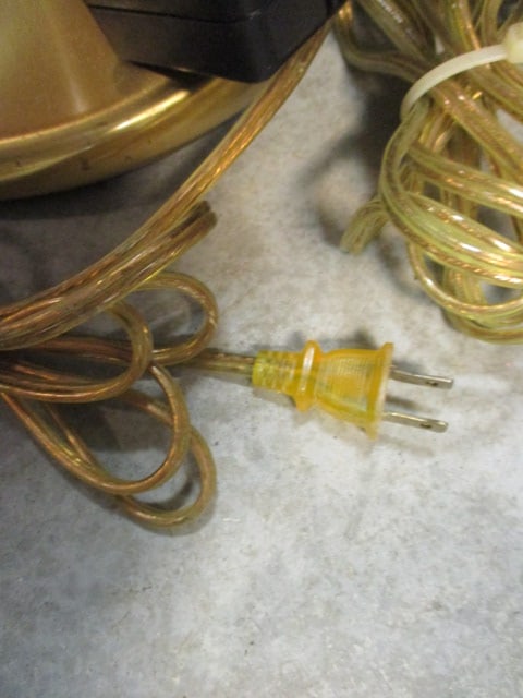 Pair of Brushed Brass Swing Arm Halogen Bulb Floor Lamps - 5