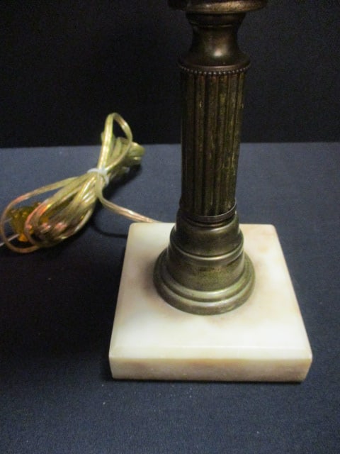 Vintage Fenton Cranberry Coin Dot Electric Post Lamp with Daisy & Fern Shade - 2