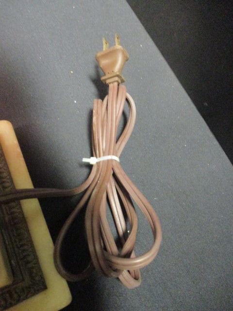 Vintage Fenton Neoclassical Style Pull Chain Electric Lamp with Cranberry Shade - 5