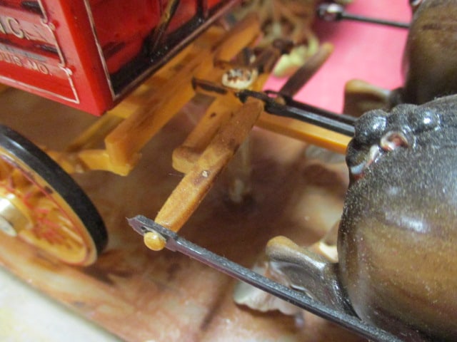 Hand Constructed Model "Budweiser" Clydesdale Drawn Beer Wagon - 10