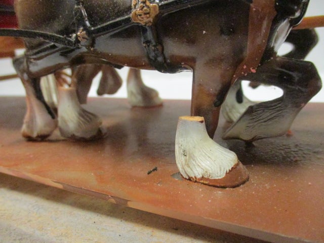 Hand Constructed Model "Budweiser" Clydesdale Drawn Beer Wagon - 5