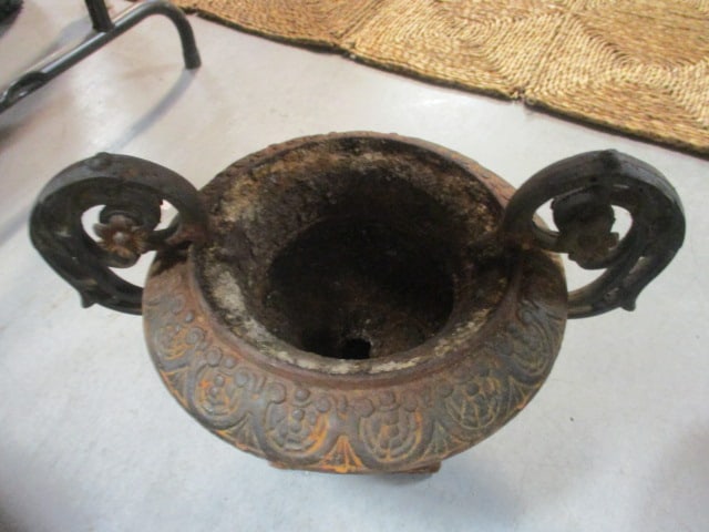 Cast Metal Urn Planter - 2