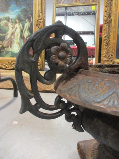 Cast Metal Urn Planter - 3
