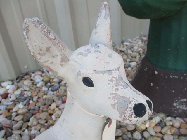 Painted Concrete Resting Deer Statue - 2