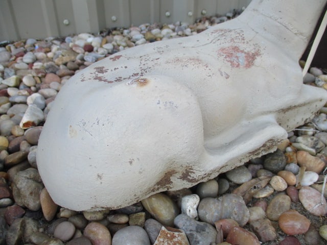 Painted Concrete Resting Deer Statue - 5