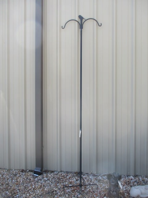 8' Double Shepherd Hook with Bird Finial - 2