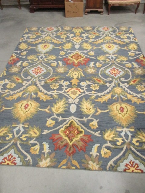Safavieh "Blossom" Navy Multi Color Wool/Cotton Blend Area Rug: 8' x 10', Design #BLM402A-8, Local Pickup Only