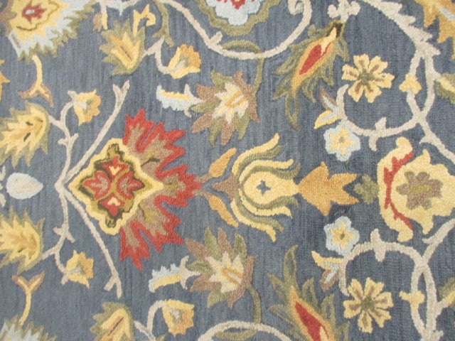 Safavieh "Blossom" Navy Multi Color Wool/Cotton Blend Area Rug - 3