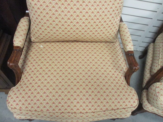 Pair of French Provencial Style Upholstered Armchairs - 2