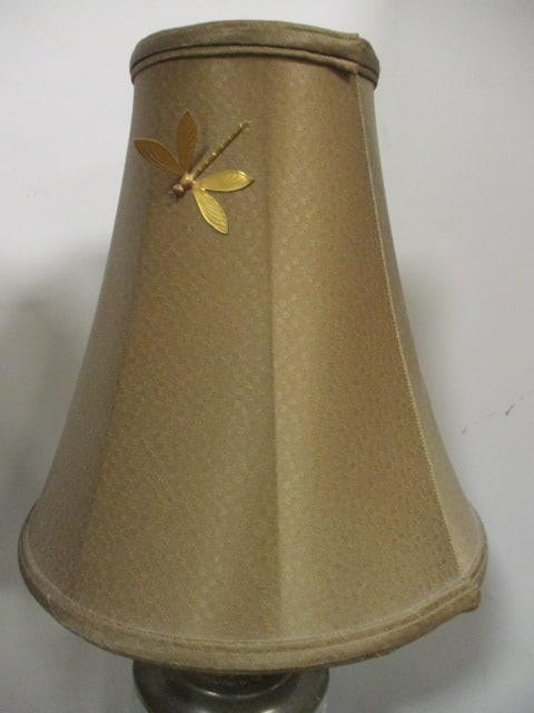 Pair of Frosted Embossed Cherry Fruit Motif Glass Body Lamps with Frederick Cooper - 2