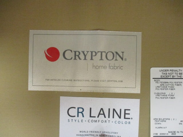 CR Laine Like New Sofa with Matching Throw Pillows - 4