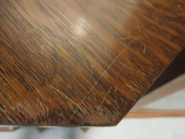 Antique Tiger Oak Arts & Craft Style Pedestal Stand - 5