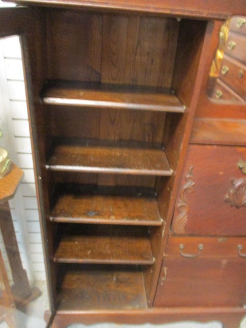 Victorian Tiger Oak Side by Side Secretary - 3
