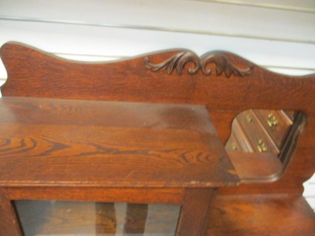 Victorian Tiger Oak Side by Side Secretary - 4