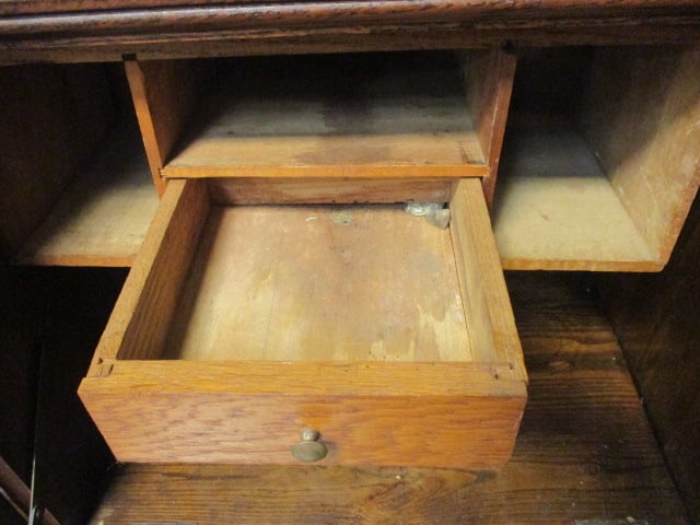Victorian Tiger Oak Side by Side Secretary - 6