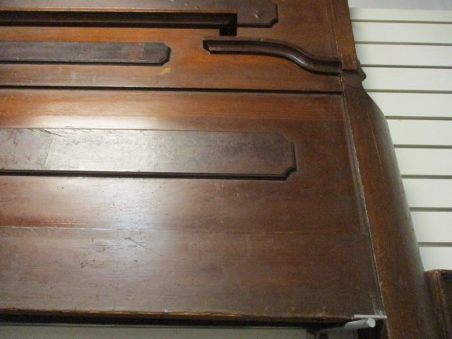 Antique Victorian Eastlake Full Size Bed with Wood Rails - 6