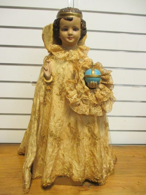 Vintage Devotional Religious Figure Giving Blessings in Ceremonial Dress (1 of 9)
