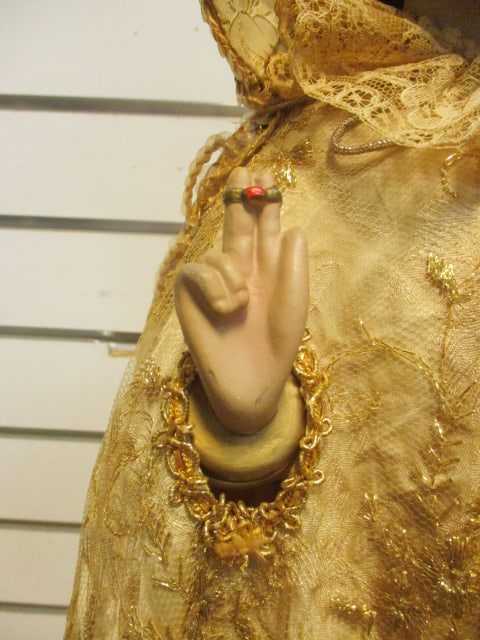 Vintage Devotional Religious Figure Giving Blessings in Ceremonial Dress - 3