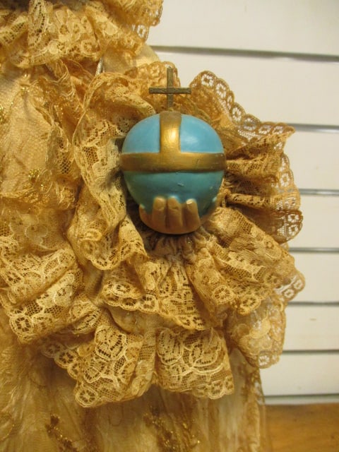 Vintage Devotional Religious Figure Giving Blessings in Ceremonial Dress - 4