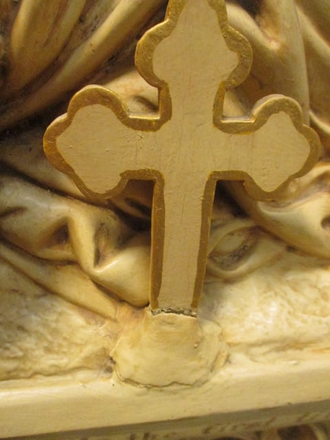 Large Devotional High Relief The Third Station of the Cross "Jesus Falls the First Time" - 6