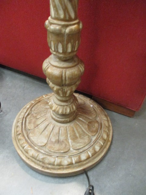 Pair of Carved Neoclassical Style Floor Lamps - 2