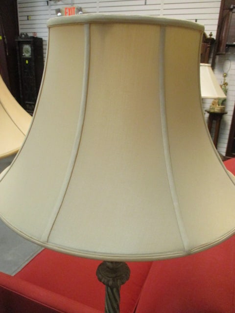 Pair of Carved Neoclassical Style Floor Lamps - 6