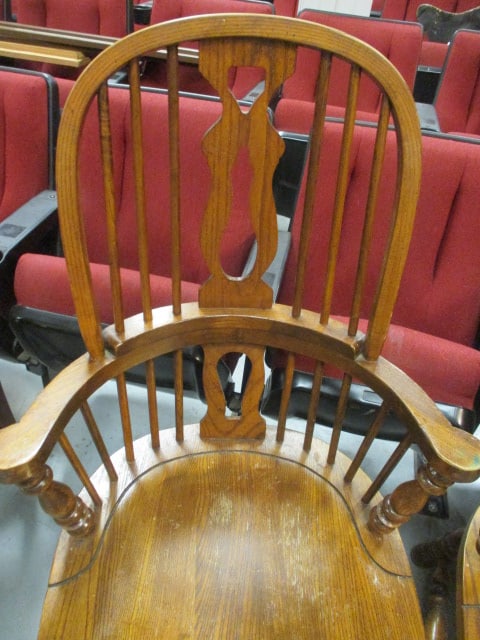Pair of Oak Windsor Style Arm Chairs - 2