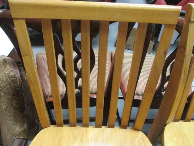 Pair of Spindle Back Maple Bar Chairs - 2