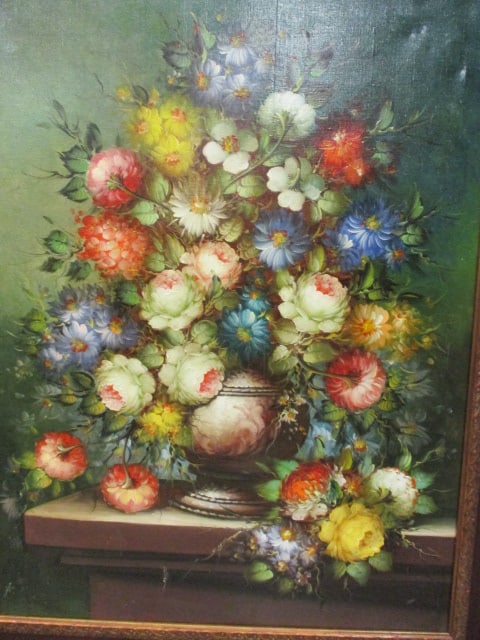 Large R. Michel Flower Still Life Painting - 2