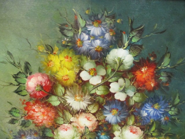 Large R. Michel Flower Still Life Painting - 3