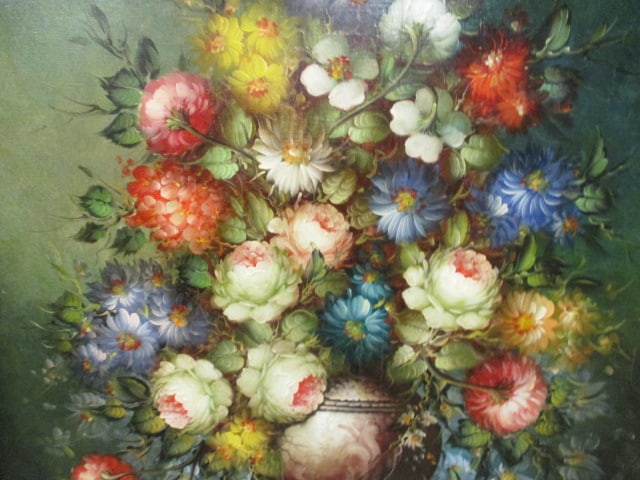 Large R. Michel Flower Still Life Painting - 4