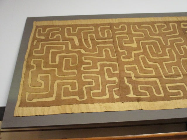 Vintage Abstract Labyrinth Geometric Tribal Textile Wall Hanging - 2