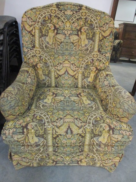 Hancock & Moore Tapestry Upholstered Recliner: 34"w, Local Pickup Only