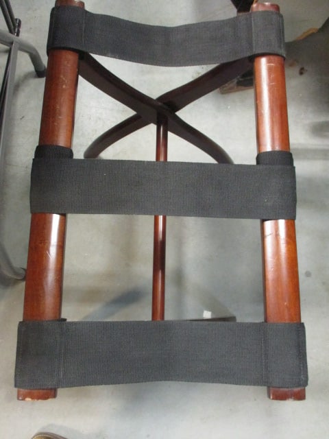 Mahogany Finish Folding Luggage Rack - 2