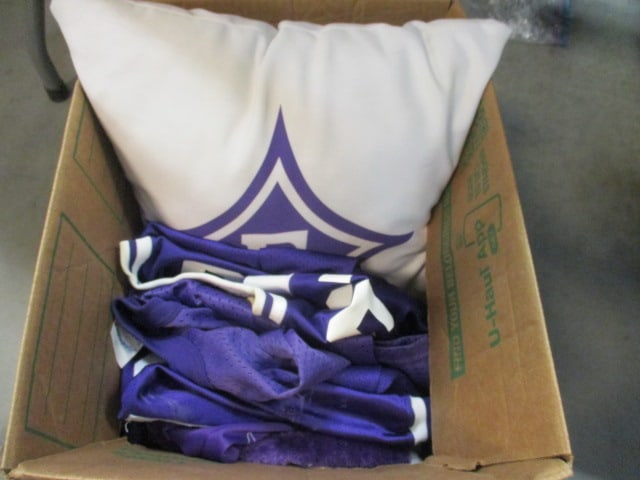 Furman University and Greenville Growl Hockey Team Fan Items: Greenville Growl Jersey, Three Furman University Football Jerseys, Furman Throw Pillow, Scarves and Santa Hat