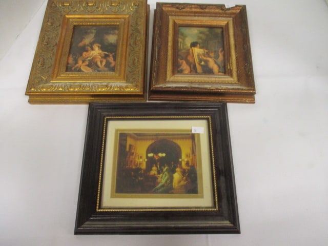 Three Small Framed Artworks: .