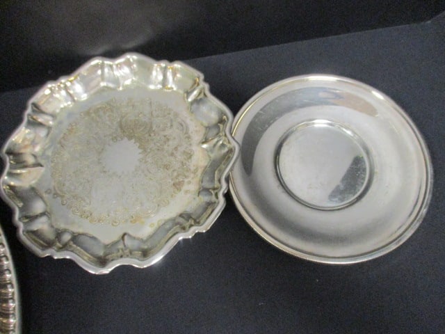 Silverplate Creamer and Sugar, Trays, Covered Dish and Serving Utensils - 10