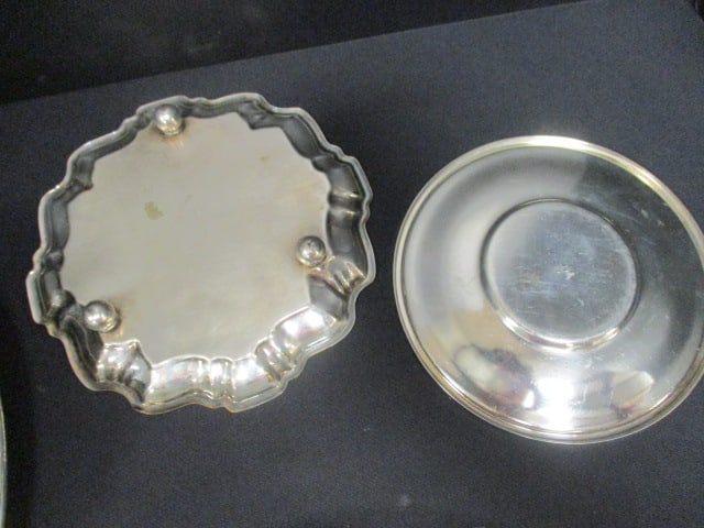 Silverplate Creamer and Sugar, Trays, Covered Dish and Serving Utensils - 11
