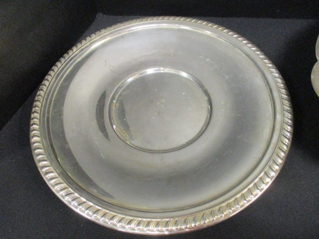 Silverplate Creamer and Sugar, Trays, Covered Dish and Serving Utensils - 18
