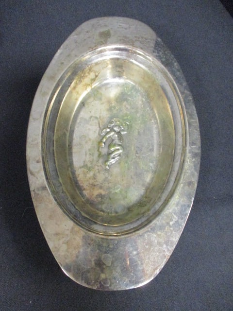 Silverplate Creamer and Sugar, Trays, Covered Dish and Serving Utensils - 8