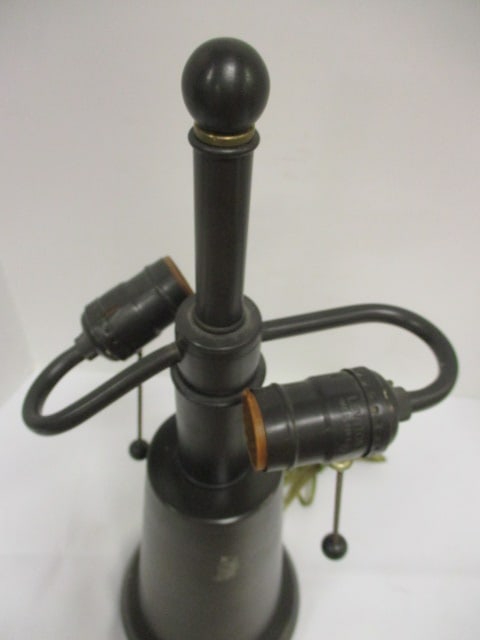 Tapered Design Bronzed Metal Table Lamp - 2