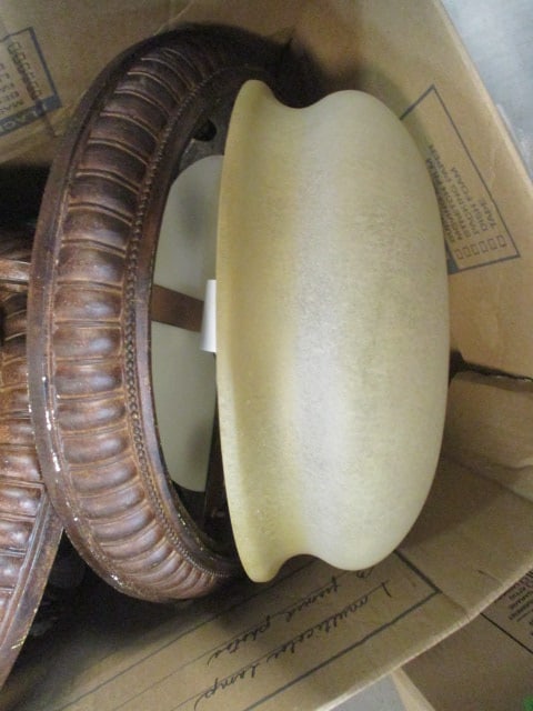 Pair of Ceiling Mount Light Fixtures - 2