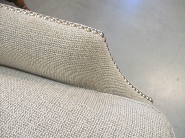 Robin Bruce Grey Upholster Sofa with Nail Head Accents - 5