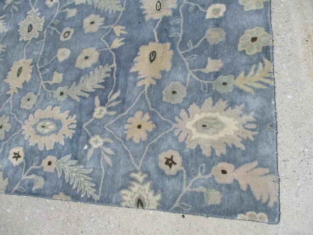 Jaipur Azure Blue Artisan Hand Tufted Blended New Zealand Wool Area Rug - 2